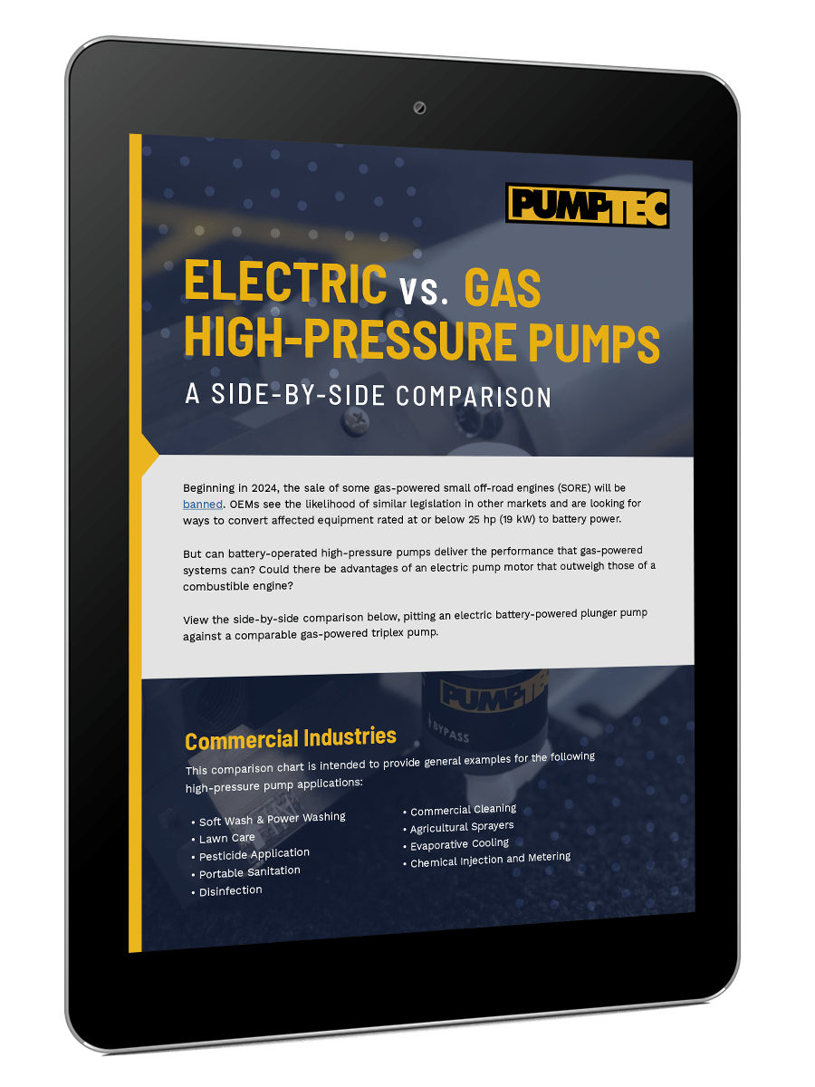 Electric vs. Gas HighPressure Pump Infographic Pumptec